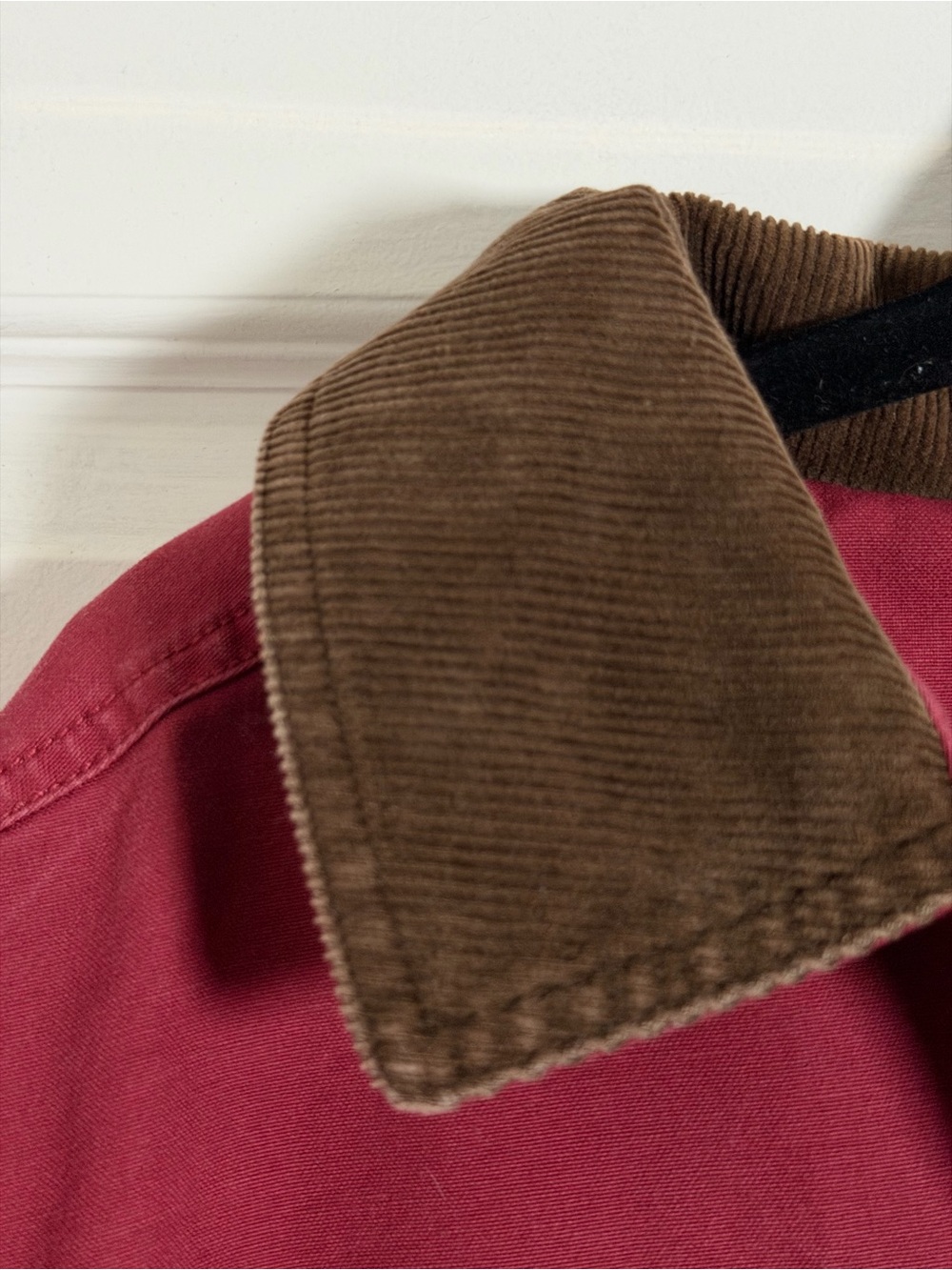 L.L.Bean Women’s Petite Large Barn Chore Jacket Corduroy Collar Red - Picture 4 of 8